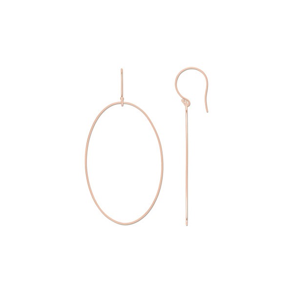 Boucles d'oreilles Ginette NY Ellipses en or rose - Soldat_PL