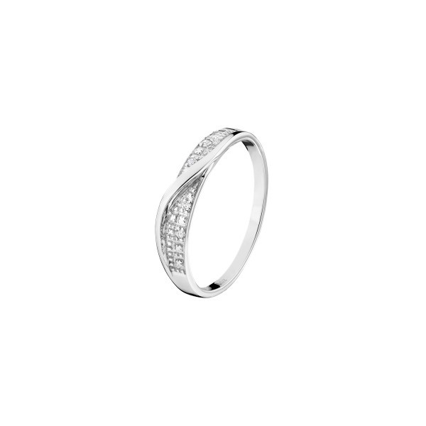 Bague Mila Les Poinçonneurs en or blanc et pavage diamants