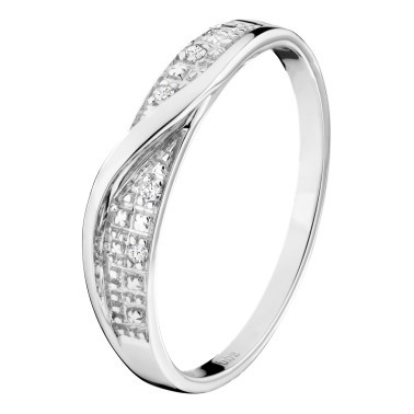 Bague Mila Les Poinçonneurs en or blanc et pavage diamants