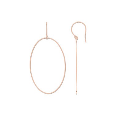 Boucles d'oreilles Ginette NY Ellipses en or rose