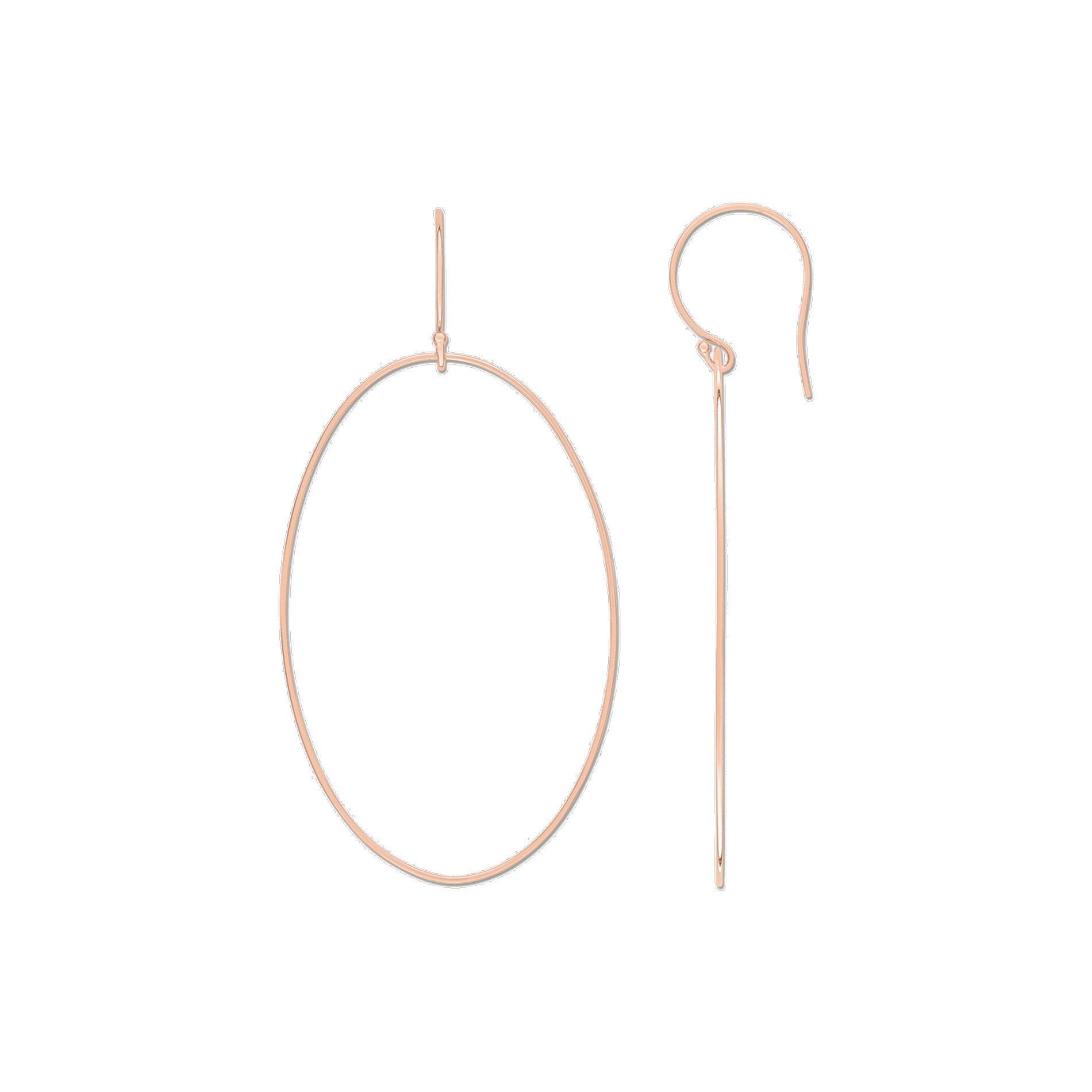 Boucles d'oreilles Ginette NY Ellipses en or rose - Soldat