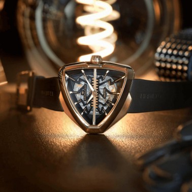 Hamilton Ventura Elvis80 Skeleton automatic watch black dial black rubber strap 42.50 x 44.60 mm H24525331