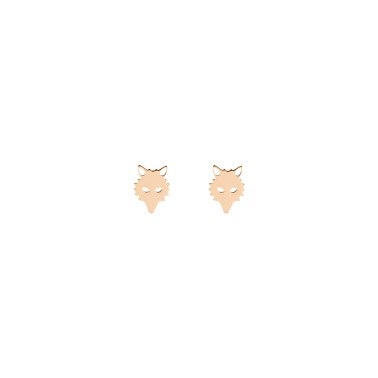 Boucles d'oreilles Ginette NY Wolf en or rose - Soldat_PL