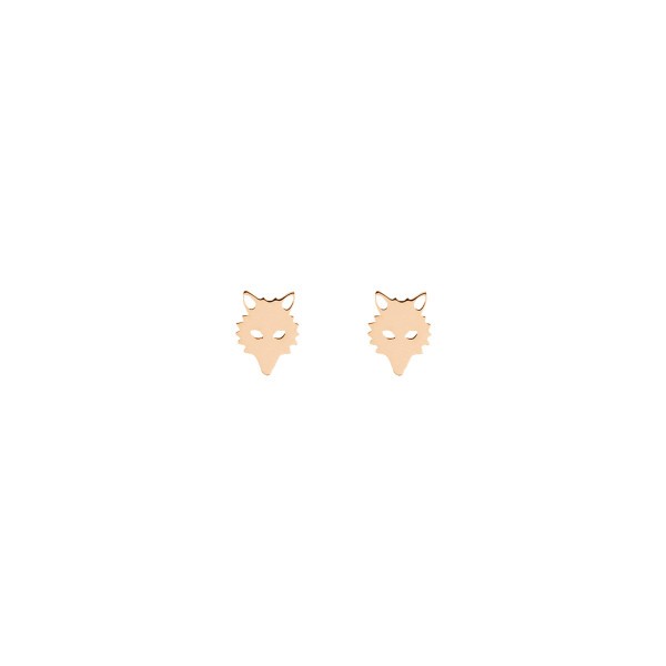 Boucles d'oreilles Ginette NY Wolf en or rose - Soldat_PL