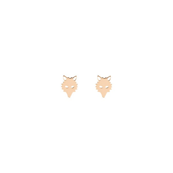 Boucles d'oreilles Ginette NY Wolf or rose