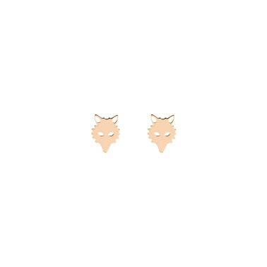 Boucles d'oreilles Ginette NY Wolf en or rose - Soldat
