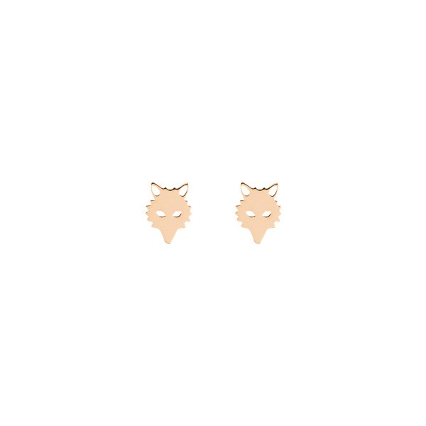 Boucles d'oreilles Ginette NY Wolf or rose