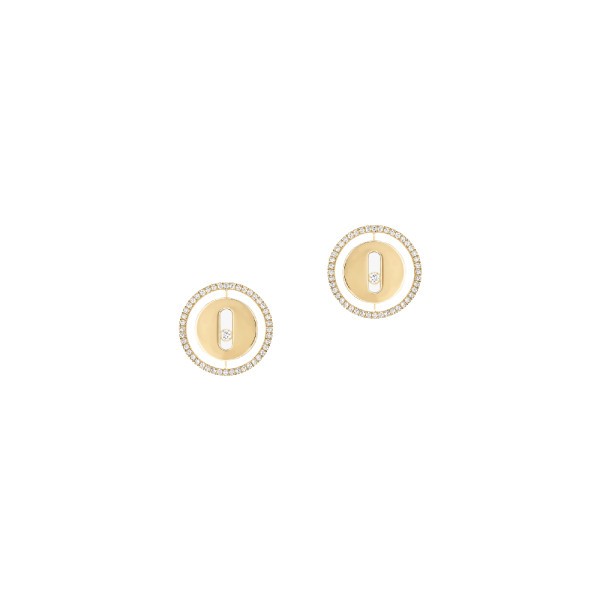 Boucles d'oreilles Messika Lucky Move en or jaune et diamants