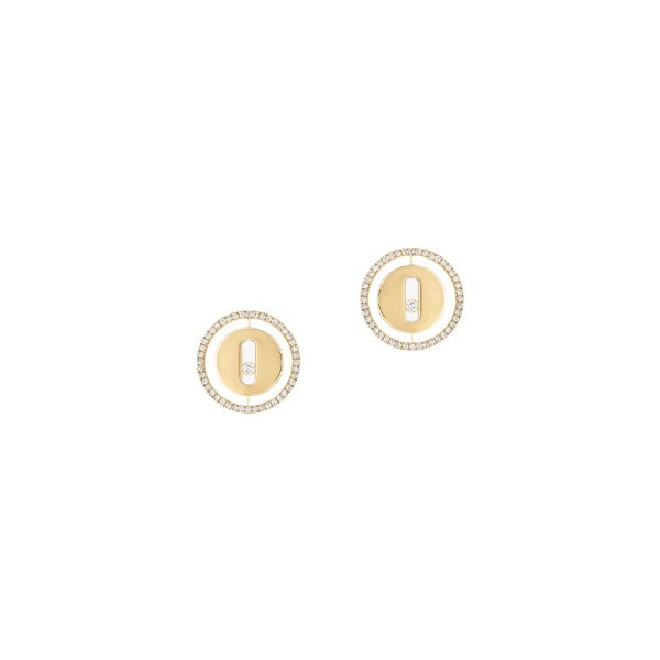  Earrings Messika Lucky Move in yellow gold and diamonds