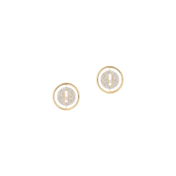 Boucles d'oreilles Messika Lucky Move Pavées en or jaune et diamants