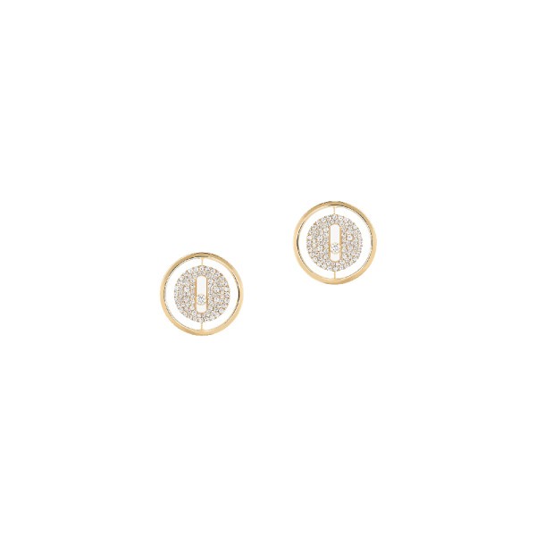 Earrings Messika Lucky Move Paved yellow gold and diamonds 