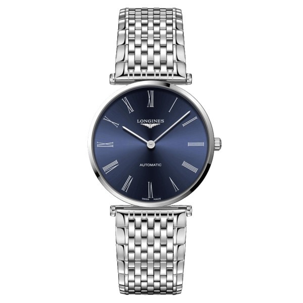 Longines Grande Classique automatic watch blue dial steel bracelet 38 mm L4.918.4.94.6