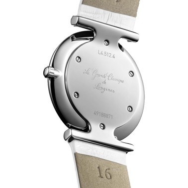 Longines Grande Classique quartz watch white mother-of-pearl dial white crocodile leather strap 29 mm L4.512.4.87.0