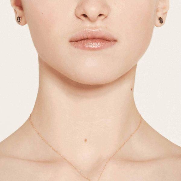 Boucles d'oreilles Ginette NY Black Diamond or rose et diamants noirs