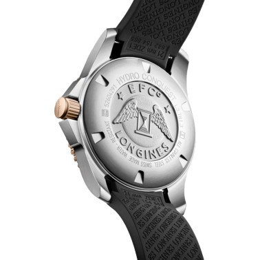 Montre Longines HydroConquest automatique cadran noir bracelet caoutchouc noir 41 mmL3.781.3.58.9