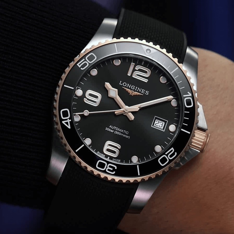 Longines hydroconquest 41mm rubber strap online