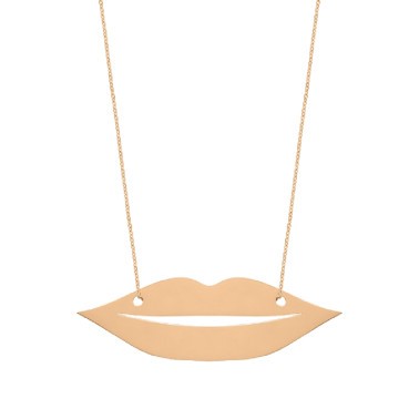 Collier Ginette NY French Kiss jumbo en or rose