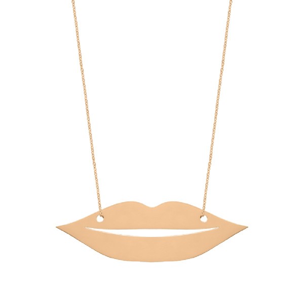 Necklace Ginette NY French Kiss jumbo in pink gold