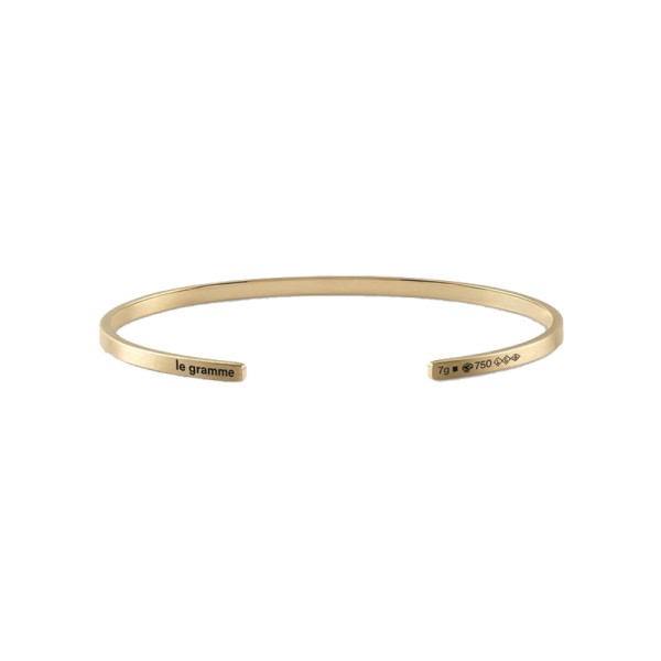 Bracelet Le Gramme Ruban in yellow gold 750 Smooth Brushed