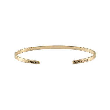 Bracelet Le Gramme Ruban in yellow gold 750 Smooth Brushed
