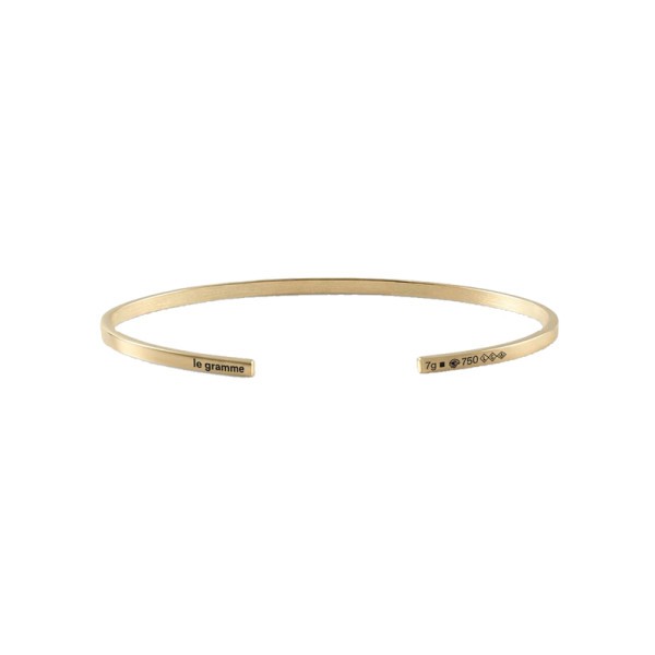 Bracelet Le Gramme Ruban in yellow gold 750 Smooth Polished