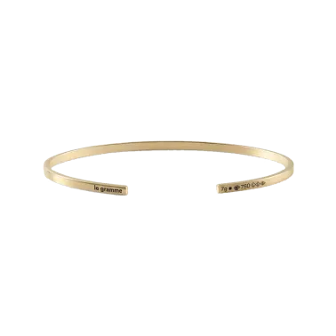 Bracelet Le Gramme Ruban en or jaune 750 Lisse Poli