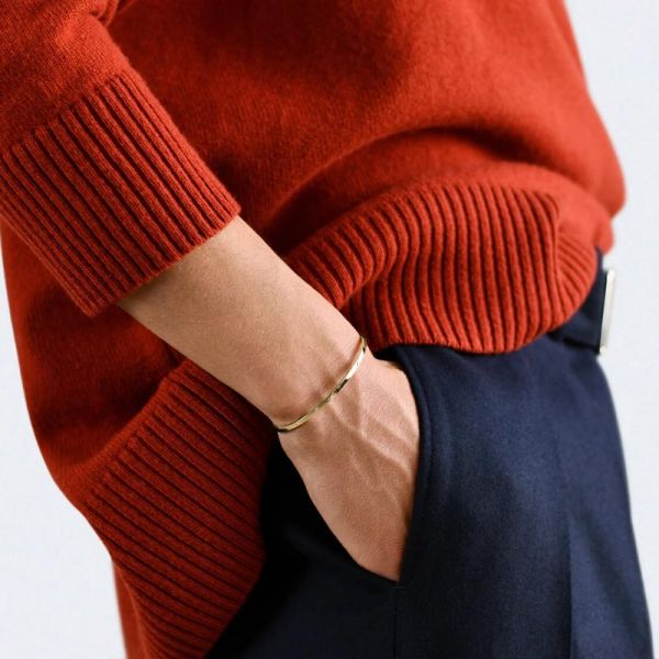 Bracelet Le Gramme Ruban en or jaune 750 Lisse Poli