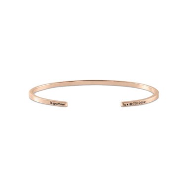 Bracelet Le Gramme Ruban en or rouge 750 Lisse Poli