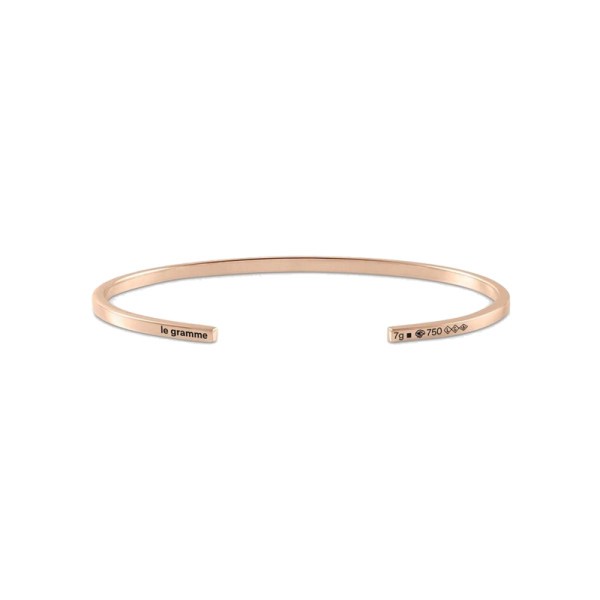 Bracelet Le Gramme Ruban in red gold 750 Smooth Brushed