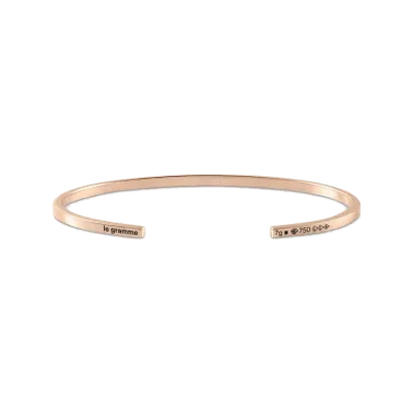 Bracelet Le Gramme Ruban en or rouge 750 Lisse Brossé