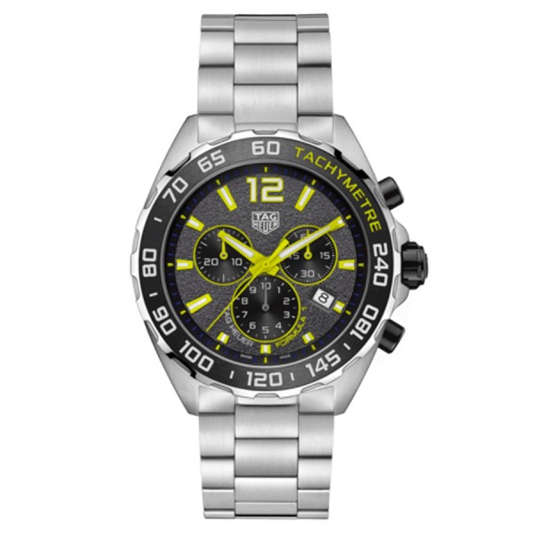 Montre TAG Heuer Formula 1 quartz chronographe cadran gris asphalte bracelet acier 43 mm CAZ101AG.BA0842