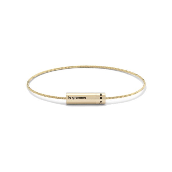 Bracelet Le Gramme Cable in yellow gold 750 Smooth Polished