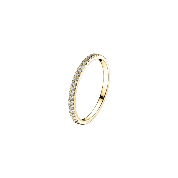 Wedding Ring Les Poinçonneurs Olympe in yellow gold and diamonds
