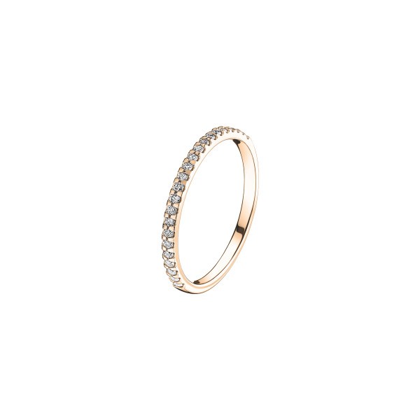Wedding Ring Les Poinçonneurs Olympe in pink gold and diamonds