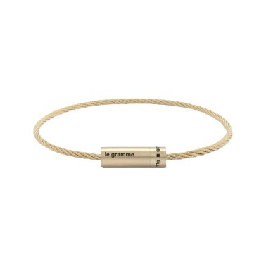 Bracelet Le Gramme Câble en or jaune 750 Lisse Brossé