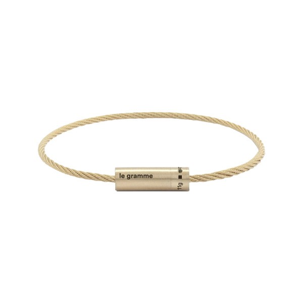 Bracelet Le Gramme Cable in yellow gold 750 Smooth Brushed