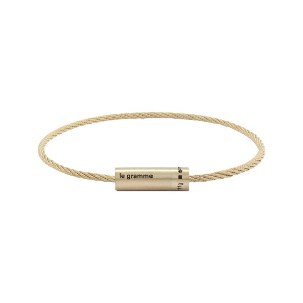 Bracelet Le Gramme Cable in yellow gold 750 Smooth Brushed