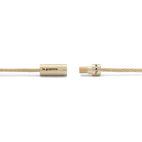 Bracelet Le Gramme Cable in yellow gold 750 Smooth Brushed