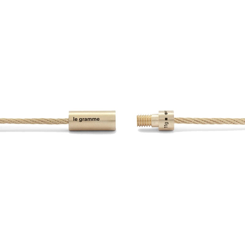 Bracelet Le Gramme Cable in yellow gold 750 Smooth Brushed