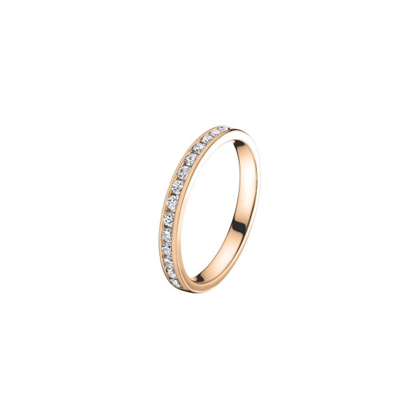 Wedding ring Les Poinçonneurs Eros in pink gold and diamonds