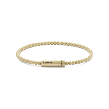 Bracelet Le Gramme Beads en or jaune 750 Lisse Brossé