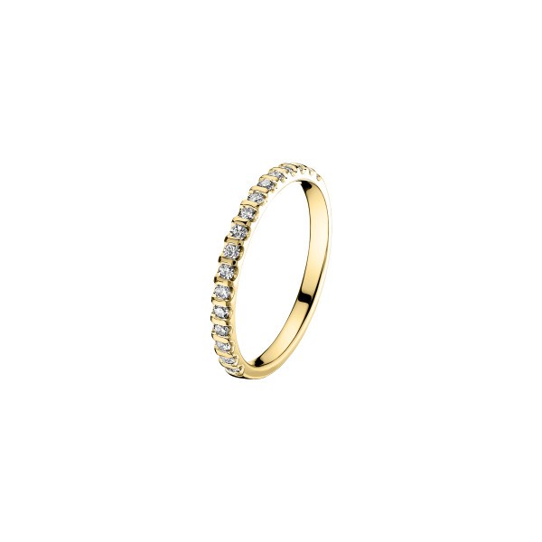 Wedding ring Les Poinçonneurs Astre in yellow gold and diamonds