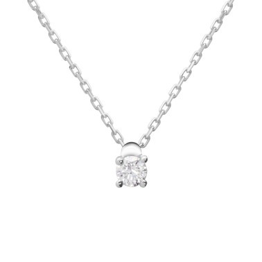 Collier Les Poinçonneurs Luna en or blanc et diamant