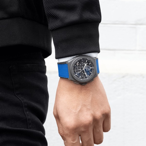 Zenith Defy Classic Titanium Blue Dial & Rubber Strap