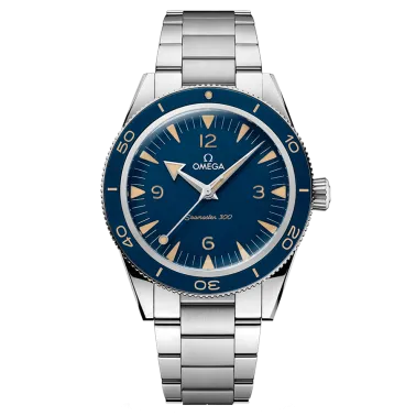 Omega Seamaster 300 automatic Co-Axial watch blue dial steel bracelet 41 mm 234.30.41.21.03.001