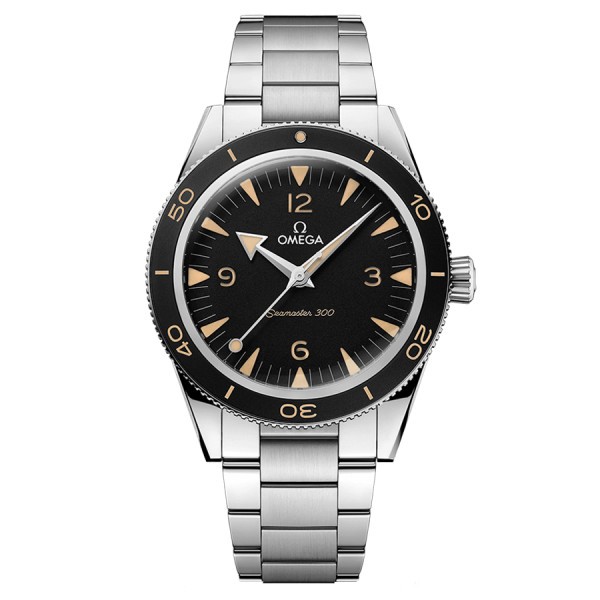 Omega Seamaster 300 automatic Co-Axial watch black dial steel bracelet 41 mm 234.30.41.21.01.001