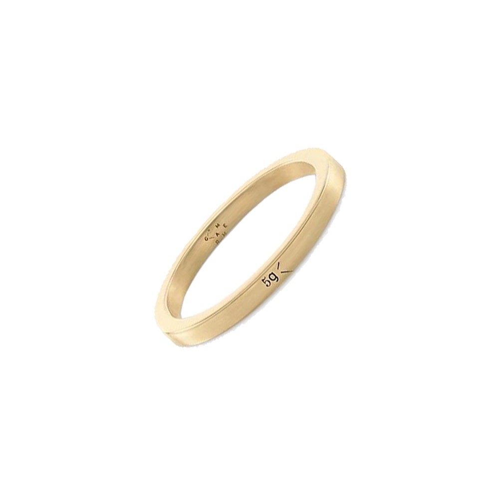 Anneau Le Gramme Ruban en or jaune 750 Lisse Poli