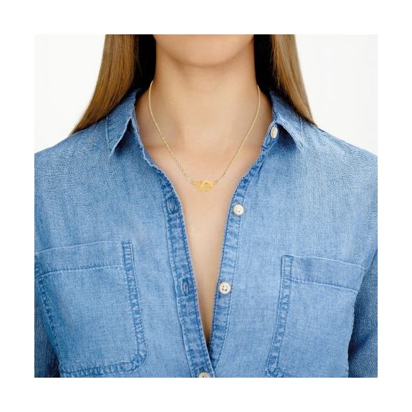 Necklace Dinh Van Menottes R12 in yellow gold and diamonds