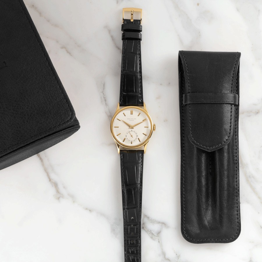 Montre Patek Philippe Calatrava Jumbo en or jaune remontage manuel 1951 36 mm 570