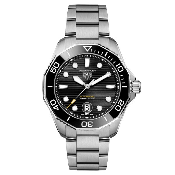 Montre TAG Heuer Aquaracer Professional 300 Calibre 5 cadran noir bracelet acier 43 mm WBP201A.BA0632